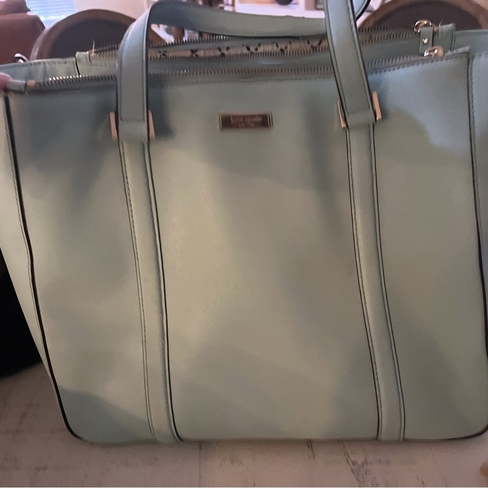 Kate Spade light mint green tote